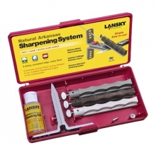    Lansky Natural Arkansas Knife Sharpening System, LNLKNAT